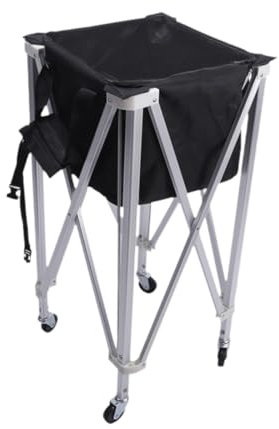 harayaa Tennis Ballkorb Tennis Ball Pickup Cart Faltbarer Lagerhalter zum Unterrichten von
