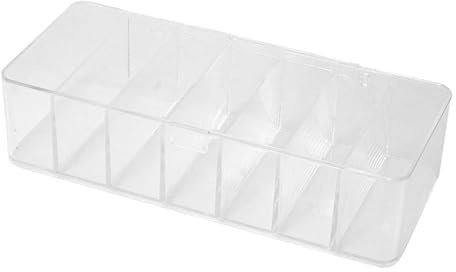 Transparent Cable Storage Box 8 Compartment Cable Organizer Box Cable Management Box Charging Cable Storage Office