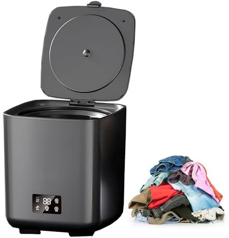 Pequeña Lavadora 10l, Completamente Automática con Manguera De Agua, Ahorro De Energía, 4 Modos De Velocidad, Lavado Rápido, Ideal para RV, Camping, Estudiantes Universitarios