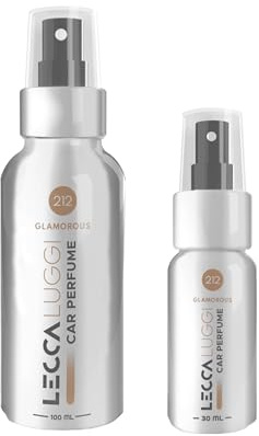Lecca Luggi Autoparfum 212 Glamorous - 100 ml - Auto Parfum Spray mit Sandelholz, Bourbon Vanille und Musk - Luxuriöser Auto Duft für Eleganz und Stil - Lang anhaltende Duftspray