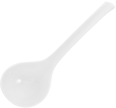 IWOWHERO Cuillère à Soupe Asiatique Porcelaine avec Manche Ergonomique Acier Louche Japonaise Réutilisable Résistante Au Micro Ondes et Lave pour Cuisine et Repas Traditionnels