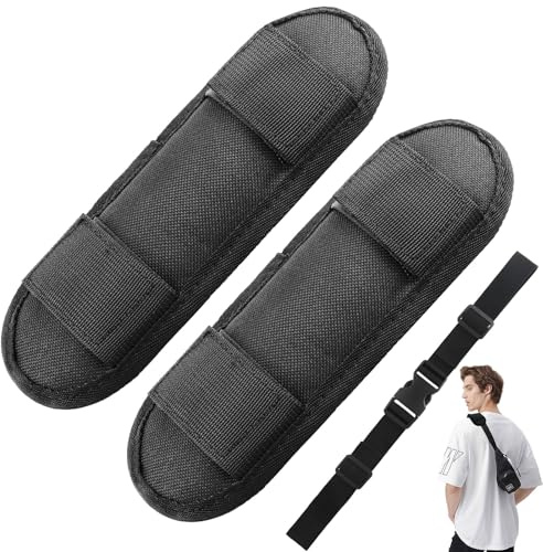 GZkushi 2 Stück Schulterpolster Rucksack Tragegurt Schulterpolster für Rucksack, Kamera, Laptop, Kuriertasche, Gitarre, (1 Stück Anti-Rutsch-Schnalle)