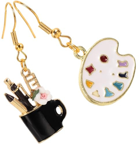 Didiseaon Artist Palette and Paintbrush Earrings for Women Lightweight Dangle Jewelry with Elegant Design Comfortable Fit for Art Teachers and Students Unique Gift for Anniversaries and