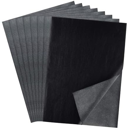 100 Sheets Black Transfer Paper Carbon Papers Carbon Paper A4 & Carbon-Paper for Tracing Graphite Papers for Metal, Glass, Paper, Carving, DIY Wood Burning Transfer Craft (A4 / 8.3 X 11.5 Inches)