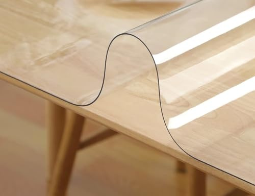emmevi Tovaglia Trasparente Spessa Pellicola Cristallo Pvc Protettiva Antimacchia Proteggi Tavolo 100x200
