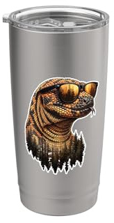 Funny Gila Monster with Sunglasses Animal Graphic Stainless Steel Insulated Tumbler