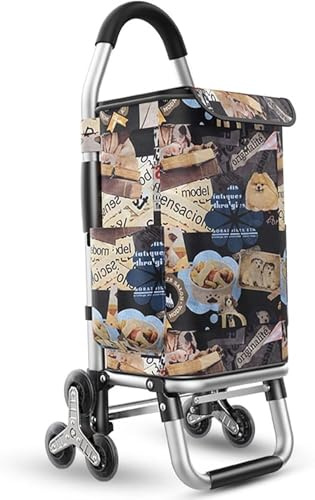 Trappklättring handlastbil med 6 tysta hjul, ergonomisk design för enkel transport i trappor och trottoarkanter, perfekt för att flytta tunga lådor och utrustning