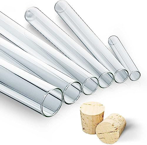 Tuuters Glas Reagenzglas mit Korken 25 Stück (250 x ø 30 mm) Gewürzgläser | Reagenzgläser für Blumen, Gewürze, Gastgeschenke zur Kommunion, Taufe, Hochzeit, Glasröhrchen, Mini Glasflaschen zum Befüllen