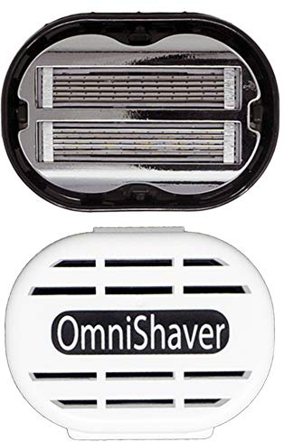 OmniShaver Mit Reiseetui, der schnellste Weg, Ihren Kopf zu rasieren, Beine, Arme, Körper Rasierer Selbst Reinigt und Strops während der Benutzung, Durable Blades Kopf Rasierapparat für Männer Glatze