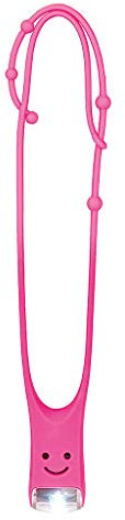 moses. Lese Buddy - Das Leselicht für Kinder | Multifunktionale Leselampe in Pink | Taschenlampe zum Umhängen, Silikon,