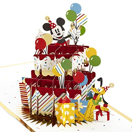 Hallmark Signature Paper Wonder Pop Up - Biglietto di auguri di compleanno (Disney Mickey Mouse and Friends)