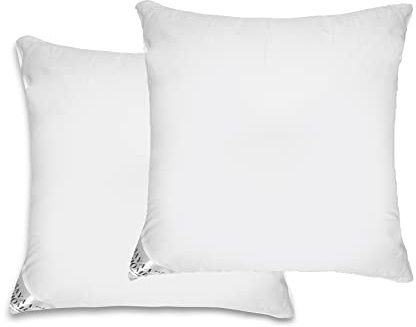 Mayaadi-Home Set om 2 kuddar 80 x 80 cm | 2 000 g fyllning, 70 % dun 30 % fjädrar | 100 % naturligt överdrag av bomull | optimal kudde för sömn | HS6 dunkudde