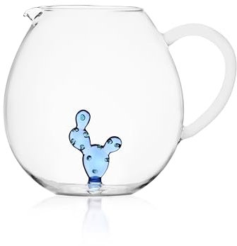 Ichendorf Milano Brocca Cactus Blu | Collezione Desert Plants | 290 cl | Vetro Borosilicato | Fatto a Mano