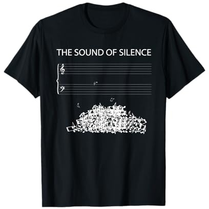 Der Klang der Stille - The Sound of Silence gefallene Noten T-Shirt