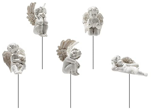 Zerodeko 5stücke Teiliges Engel Flügel Dekorationsset Aus Kunstharz Verspielte Gartenornamente Für Innen Und Außenbereich Für Garten Balkon Und Hofgestaltung