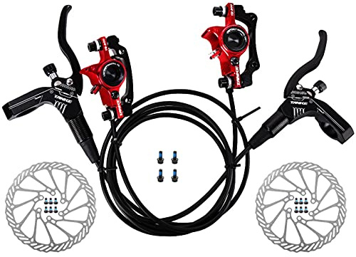 Fahrrad Hydraulische Scheibenbremsen Vorne Hinten Bremssättel Set für Mounta Links Rechts Bremshebel Kit mit 160mm Scheibenrotor