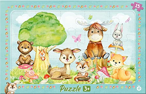 TRÖTSCH - Rahmenpuzzle Waldfreunde : Kinder Kinderspielzeug Puzzle Rahmenpuzzle Geschenk Geschenkidee Waldfreunde