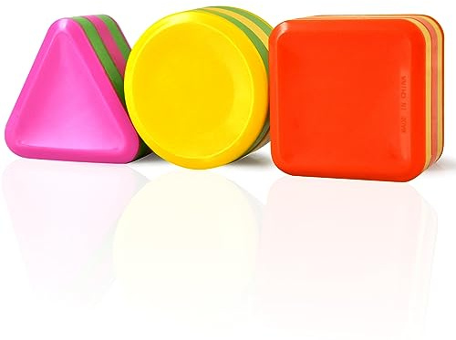 VANPHY Egg Shaker 3 PCS ABS Material Geometric Egg Shaker (Square Round Triangle) Hand Percussion Instruments for Accompaniment Colorful Egg Shakers Musical Instrument Set for Beginners