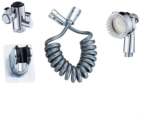 Kit doccia portatile per lavabo, Estensione doccia esterna del rubinetto, Attacco doccia rubinetto lavandino, Set irrigatore telescopico filtro portatile