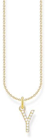 THOMAS SABO Halskette Buchstabe 925 Sterling Silber mit Zirkonia KE2240 - KE2265