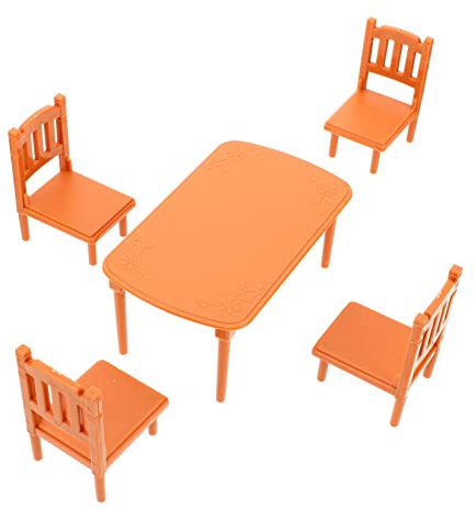 COSMEVIVI 1satz Mini Möbel Für Puppenhaus Tisch Und Stühle Hochwertige Miniaturszene Für Spielzeugmöbel Für Kreative Spiele Und Lernzwecke Für Puppenhaus Und Mini