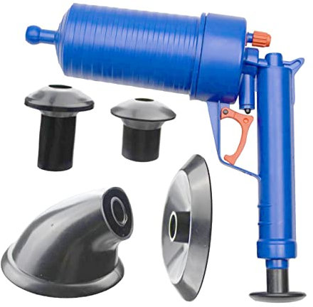 VILLFUL Desatascador De Aire Profesional Para Fregadero y Baño Herramienta Flexible y Duradera Para Limpieza De Tuberías y Eliminación Rápida De Obstrucciones Incluye Mecanismo Antisalpica