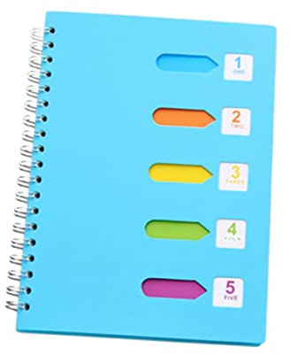 PLAFOPE Große Farbige Notizbücher Mit Spiralbindung Dickes Seitenumblätter-notizbuch Für Schüler Tagebuch Journal Und Reise Blau Praktisches Schreibzubehör Für Wichtige Notizen