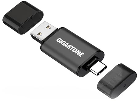 【GIGASTONE】USB 128GB 2-in-1 Dual OTG, Z40 USB 3.2 Gen 1 Flash Drive, USB-A e USB-C, Affidabile per Archiviazione, Condivisione File, Backup, Compatibile con USB 2.0 / USB 3.0 / USB 3.1