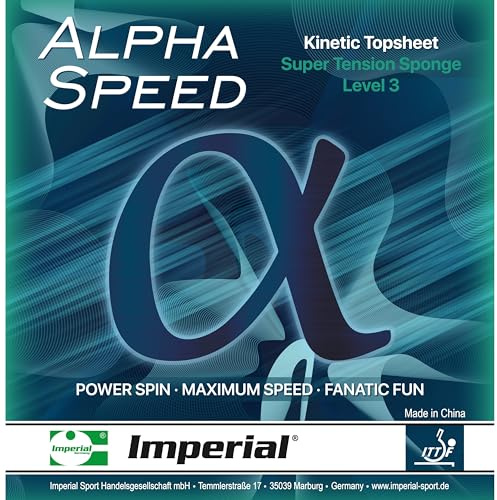 Imperial Alpha Speed | Offensiv Tischtennisbelag | Noppen innen | Wettkampf & Training | ITTF Zulassung
