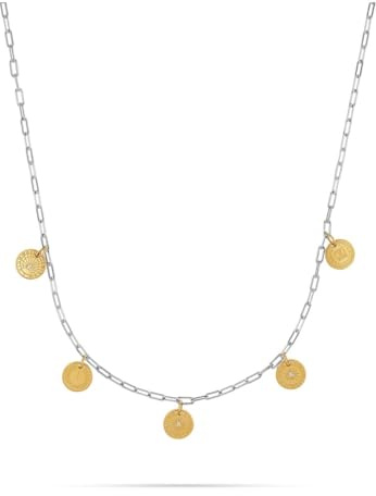JETTE Damen-Kette 925er Silber, recycelt Zirkonia