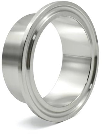 UYCUODLUY 12.7-108mm 0.5 0.75 1 2 3 4 SS304 Stainless Steel Clamp Joint Quick Flange Chuck End Welded Pipe Fitting(12.7mm Ferrule25.4)