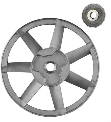 VRTYVEYBB Conjunto de polea de correa en V para compresores de aire de 265/300 mm de diámetro, una sola ranura fija, polea de motor de construcción de metal, correa triangular tipo A, compatible con