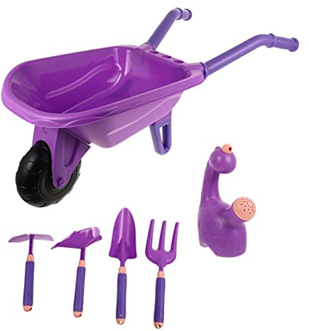 JOINPAYA 6pezzi Utensili Da Giardinaggio Per Ragazzo Ragazza Con Annaffiatoio e Carriola Kit Di Giardinaggio Per Giocattoli All Aperto Per Gioco Creativo
