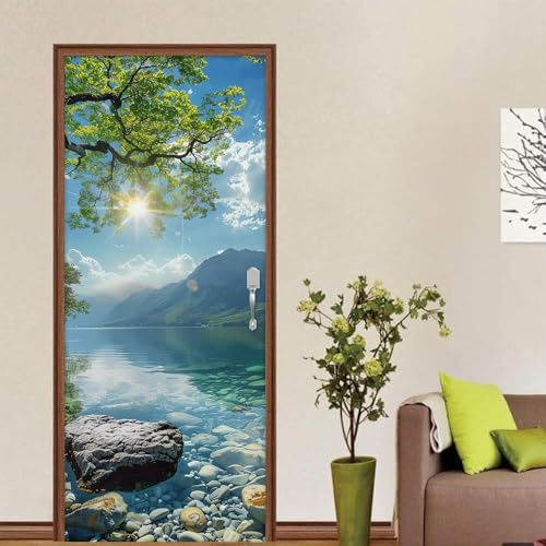 Türbekleben Natürliche Landschaft Türtapete, Selbstklebend TürPoster Natürliche Landschaft Türbilder, 3D Fototapete Türfolie Poster Tapete Türaufkleber Tür Tapeten 95 x 215 cm q2935