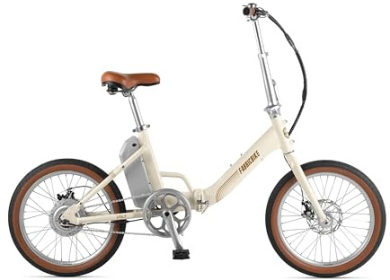 FabricBike Volt Elektrofahrrad für Erwachsene, 50,8 cm (20 Zoll), E-Bike, Motor mit 250 W, 36 V 10 Ah, Abnehmbarer Akku, Geschwindigkeit 25 km/h (Light Sand)