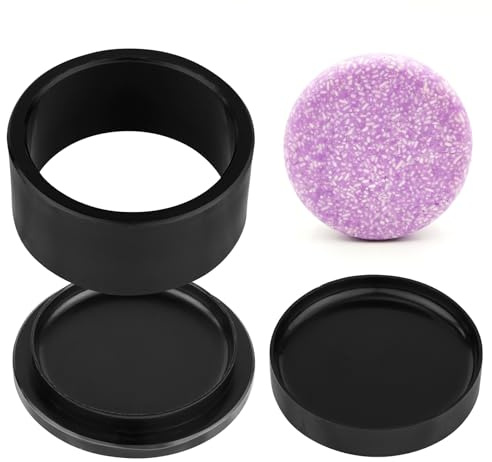 Runde Seifen-Shampoo-Barform, 6,3 cm, 3D-Kunststoff, solide Badebomben, Dusch-Dampfgarer, Pressformen für die Herstellung von Shampoo-Bars, Duschdampfgarern, Seifen, Badekugeln, Bastelzubehör (rund)
