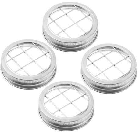 BESTYASH Stainless Steel Floral Grid Flower Jar Lid, Reusable Flower Arrangement Insert for Mason Jars, Easy to Clean, Flexible Use for Home and Special Events