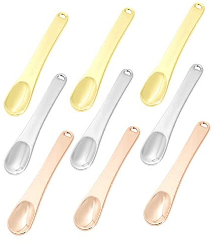 Hohopeti 9 pièces Spatules pour Soins Peau Cuillères Cosmétique pour Crème de Visage Accessoires de Mélange et Application