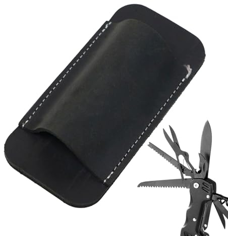 Gaine De Couteaux en Cuir, Étui Couteau Pliant Ceinture, Gaine De Couteaux Faits À La Main pour Ceinture, Étui De Couteau De Poche, Horizontal De 2,3x5 Pouces pour Camping Chasse