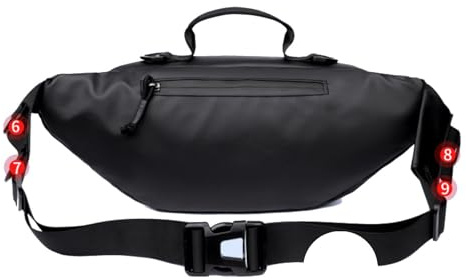 Sac Banane Sac bandoulière Multifonctionnel de Grande capacité pour Hommes et Femmes