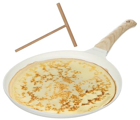 KASANOVA Padella crepes 28 cm con spatola Crepes Magie (Beige)
