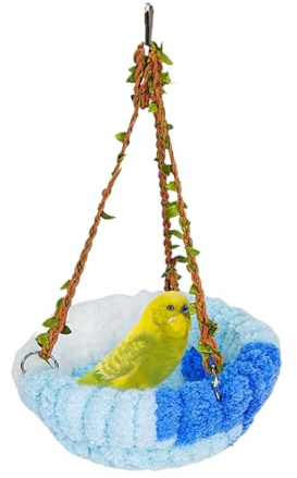Warm Bird Bed - Soft Winter Nest | Plyschtillbehör För Husdjur, 17x17x10 Cm | För Att Gömma, Avla, Vila, Mata, Sitta, Bygga Bo, Inomhus, Bur, Trädgårdsanvändning
