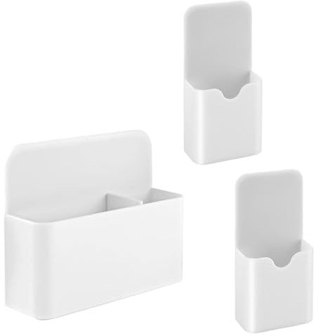 Magnetisch Stifthalter,3 Stück Magnetische Marker Halter Magnetische Aufbewahrungsbox Stifthalter Organisationshalter Whiteboard Schwamm Stiftehalter für Kühlschrank Whiteboard Schließfach (Weiß)