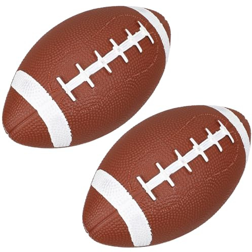 HOODANCOS 2 Pezzi Pallone da Rugby per 17 CM Palla da Allenamento per Rugby Scolastico Giocattolo Sportivo per Attività All’Aperto e Scuola