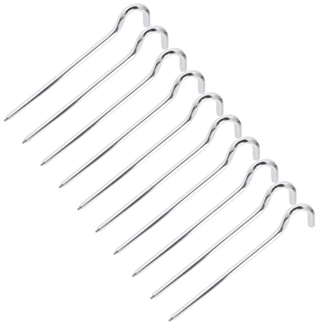 RASTKY Picchetti per Tende in Alluminio Prismatico Durevole con Gancio per Padiglione 10 Pezzi per Campeggio