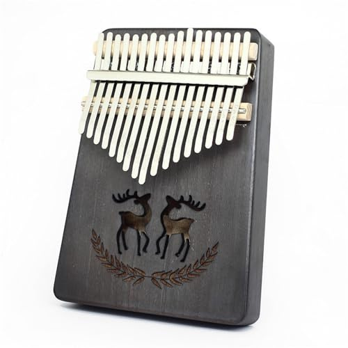 Pianoforte a pollice Pianoforte da dito Kalimba a 17 note con cuore di fiori pesco multicolore for principianti e adulti(4)