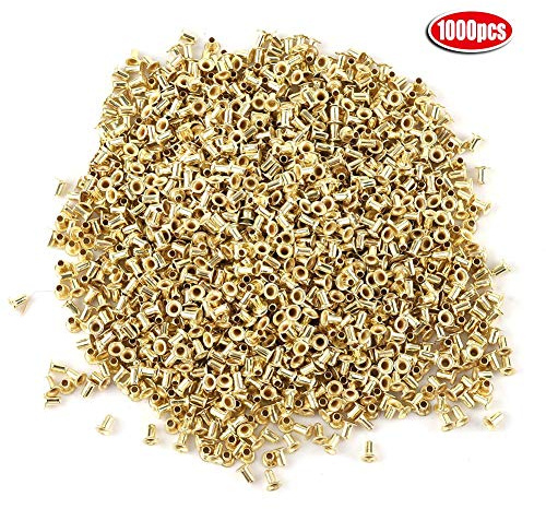 Omquot Oeillets de Cadre de Nid de Ruche Durables pour Outils Apicoles Essentiels 1000 Pièces pour Apiculteurs Cuprum 2 * 5mm (1000 pièces)