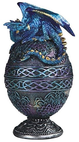 GSC StealStreet 6.5 Blue and Purple Dragon Egg Trinket Box Collectible Figurine
