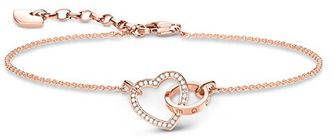 THOMAS SABO Armband Together Forever Herz 750 Roségold Vergoldung, 925 Sterlingsilber