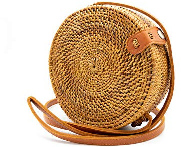 Mienloco Rattan Umhängetasche Korbtasche Handtasche (R2)